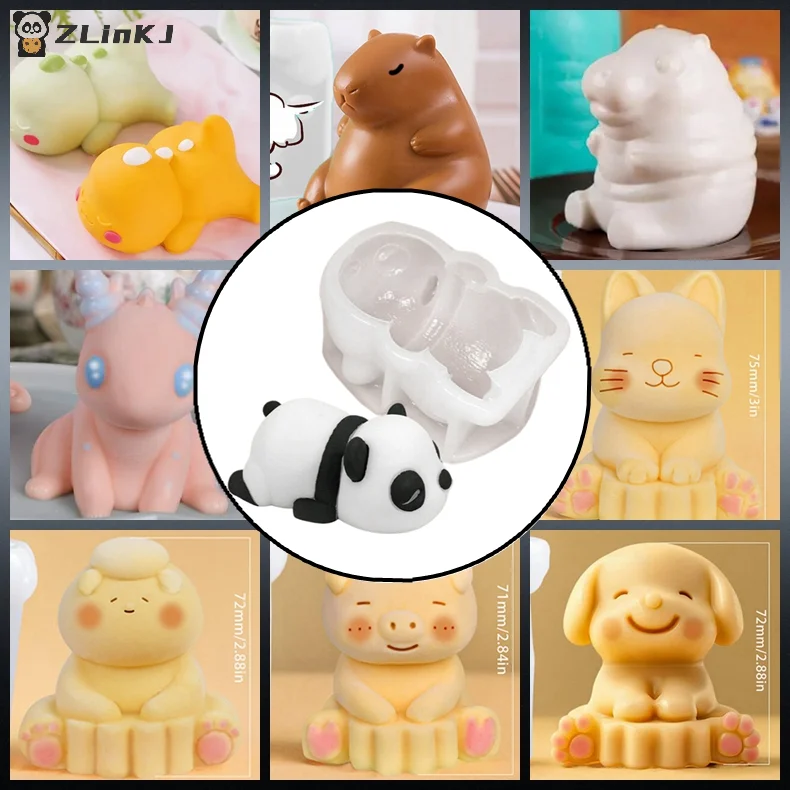1PCS Cartoon Green Dino Dinosaur Pudding Silicone Mold Cute Animal Mousse Mold Custard Mold Cake Decoration Baking Bakery Tool