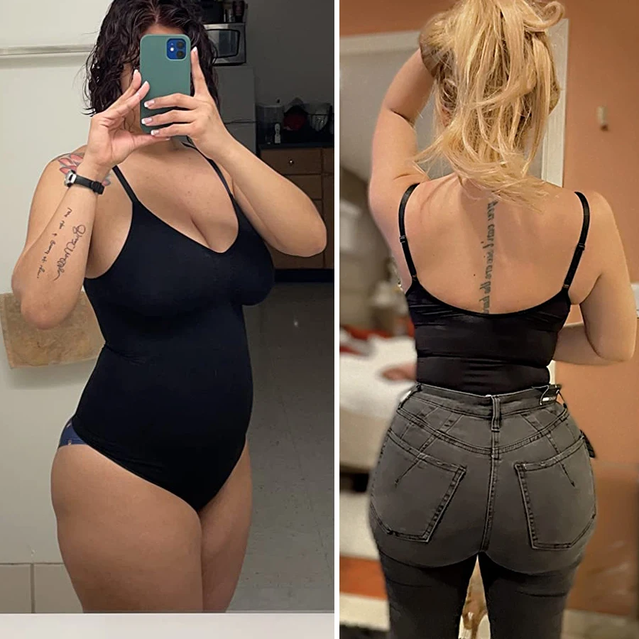 XS 3XL Seamless Body Suit Shapewear Bodysuit Thong Viral Women Nude Black Shape Wear Bodysuit Corset Tummy Control Body Shaper view 3