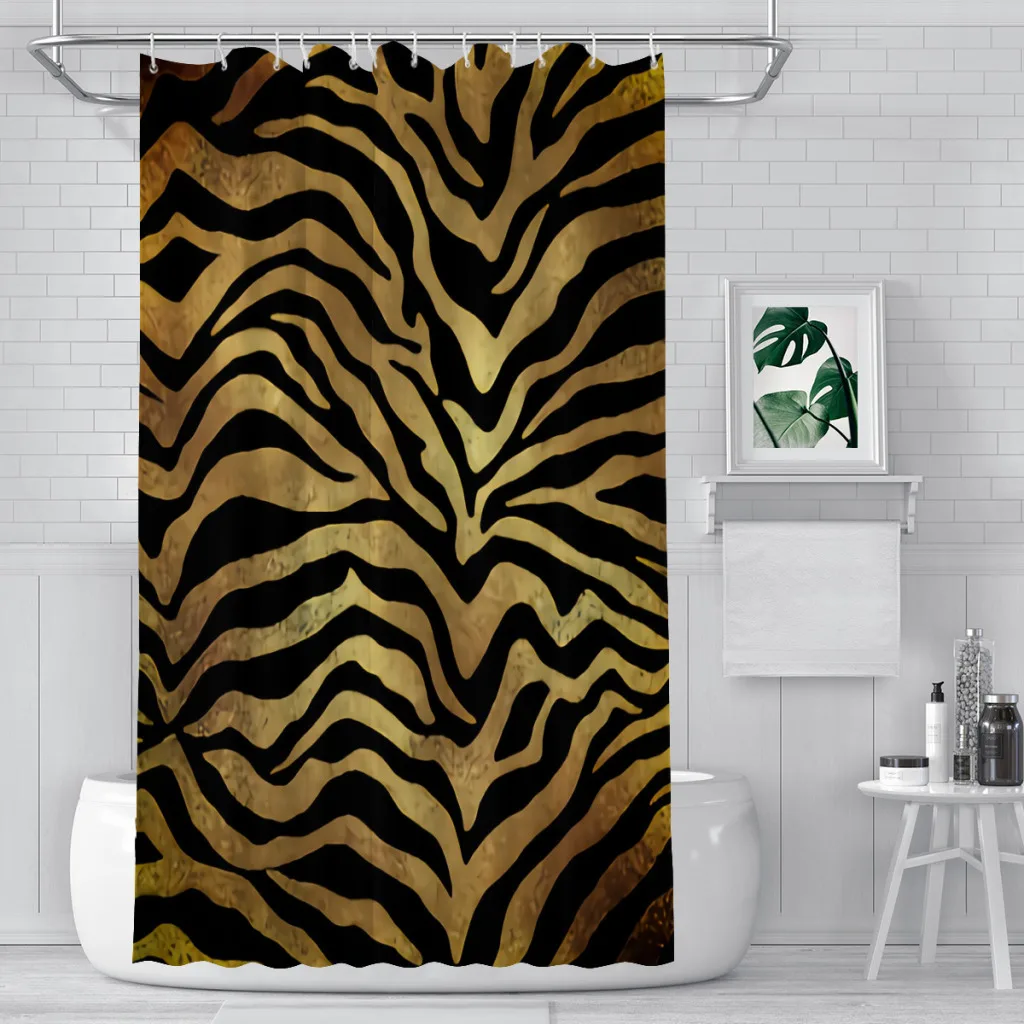 

Leopard PrintUnique decor Modern Fabric Bathroom Shower Curtains art design Print Curtain