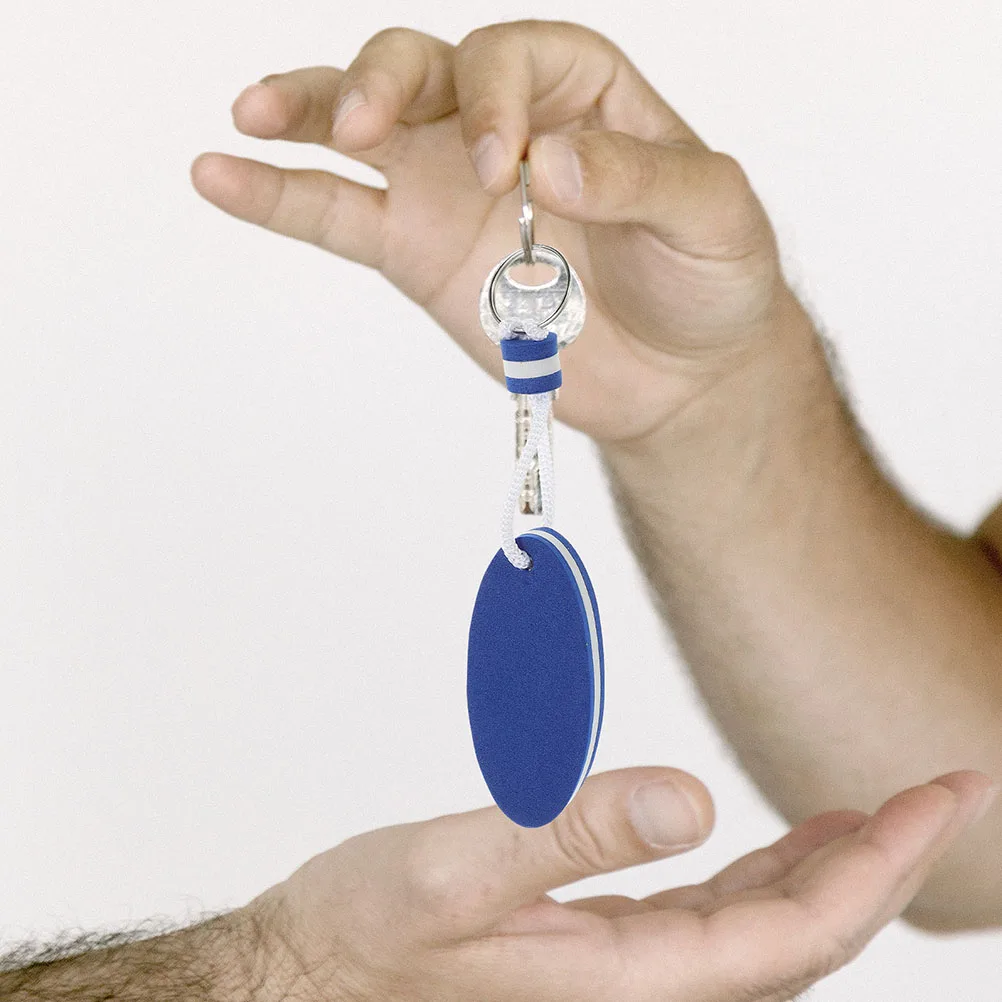 

4pcs Floating Keychain Stylish Oval EVA Lightweight Buoyancy Boat Keys Fish Shaped Ring Clasp Kayak Sailing Fishing Water