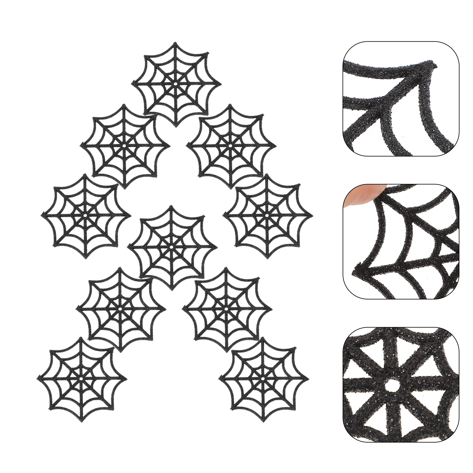 

10 Pcs Prom Halloween Decoration Pendant DIY Scene Layout Black 80pcs Office Cake Decorations Props Plastic Cobweb