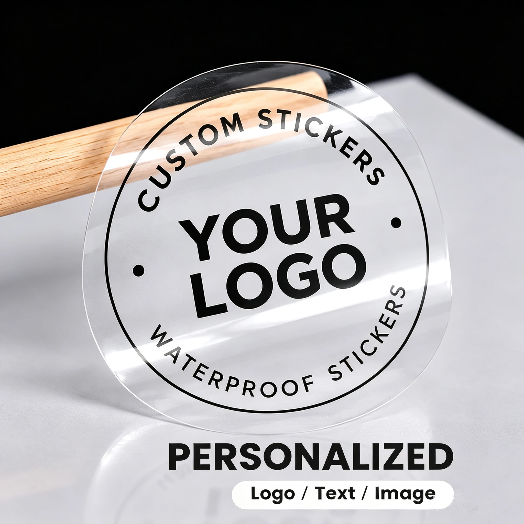1-100Pcs Custom Stickers Round,Personalized Photo&Text for Friends,Birthday Gift Tags,Wedding Favor Labels&Party Gathering Decor