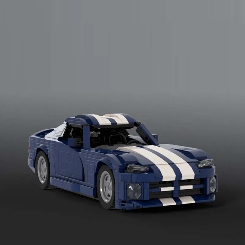 1215 stks Film Supercar GTS Blauw Rood Dubbele Versie Montage Stiksels Bouwsteen Model Kinderen Verjaardag Speelgoed Cadeau