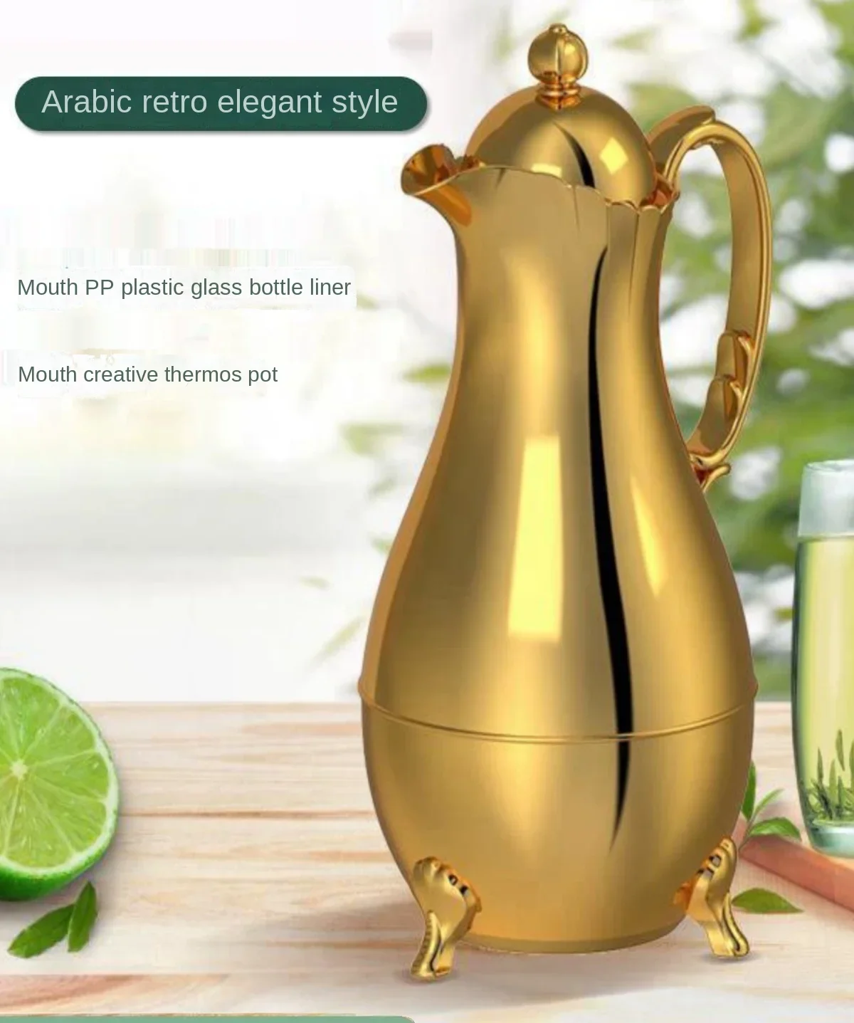 

Arab-style Thermos Domestic Vacuum Glass Inner Container Thermos Water Bottle Insulated Jug Thermos Arab-style Coffee Pot