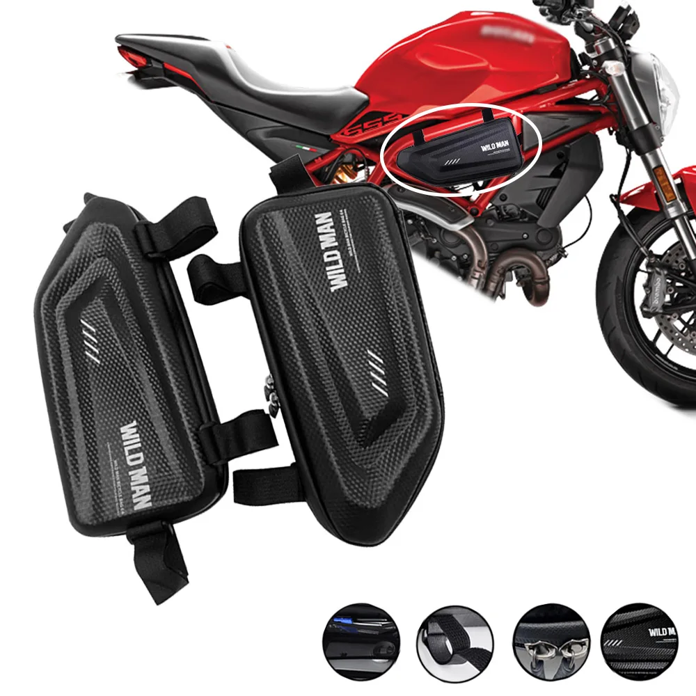 Sac latéral modifié pour moto MONSTER, sac à coque rigide, étanche, triangle, aventure, 659, 696, 796, 821, 900, 1000