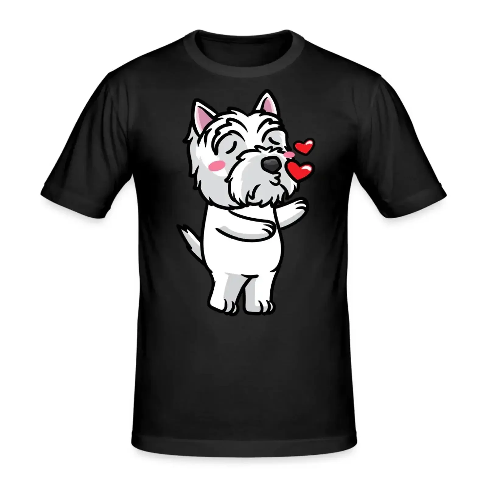 West Highland White Terrier T Shirt Hund Westie Geschenk vintage Washed Comfortable streetwear graphic Casual homme