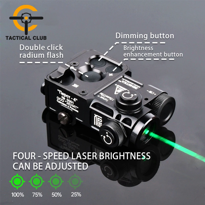 

Tactical Metal Perst 4 PEQ Green IR Aiming Infrared Laser Pointer Sight For Airsoft Rifle AR15 AK47 M16WADSN Hunting Accessories