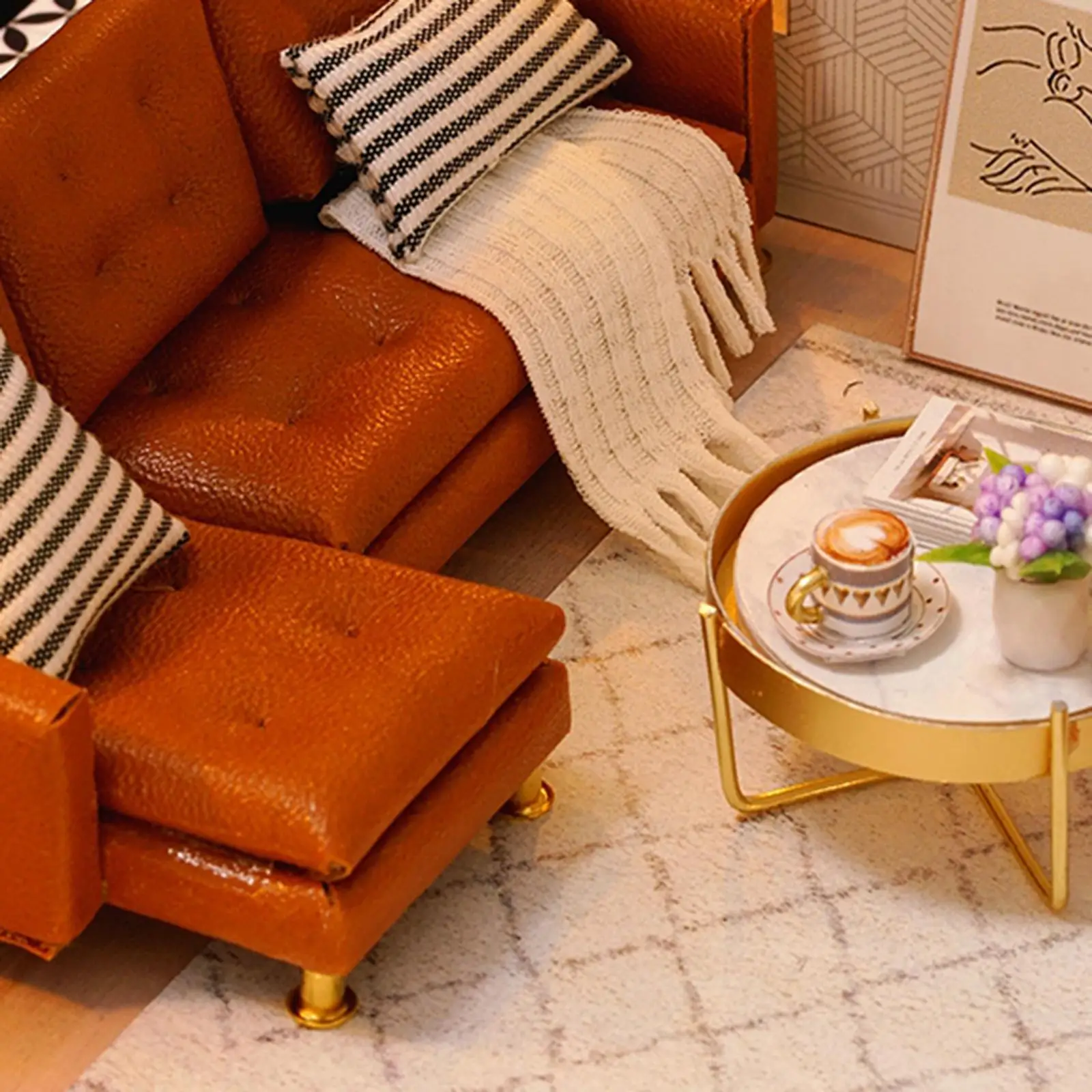 Kit de maison de poupée Miniature DIY, maison Sacle 1:12 avec meubles et LED, Kit de maison de poupée en bois, anniversaire pour femmes et filles