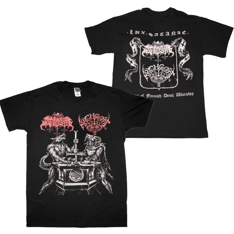 Satanic Warmaster & Archgoat T-Shirt Black Fullsize S-5XL