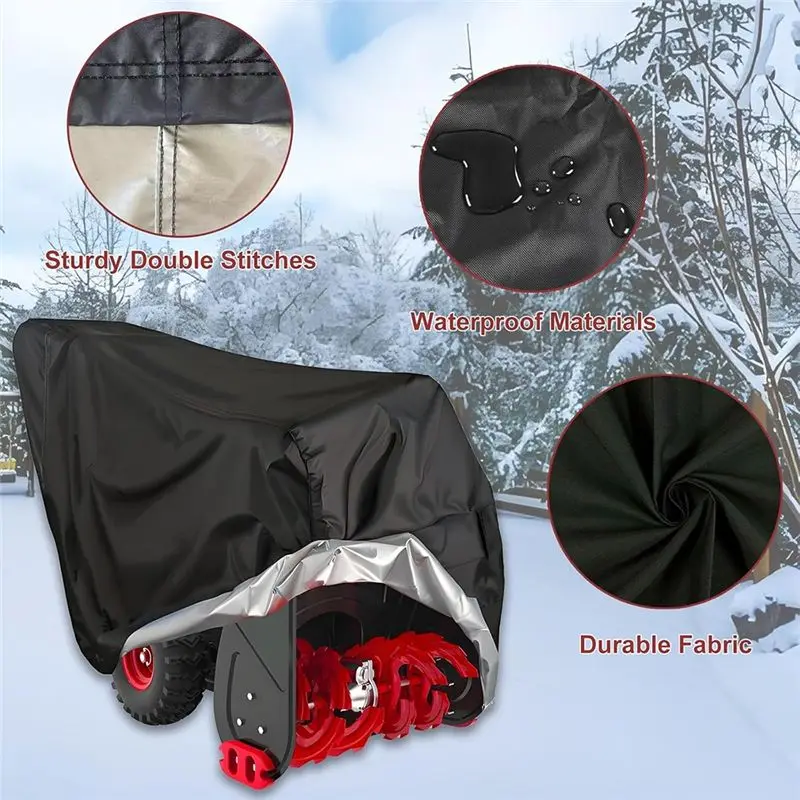 A21Q - غطاء منفاخ الثلج، أغطية منفاخ الثلج مقاومة للماء في الهواء الطلق، منفاخ ثلج فردي أو مرحلتين مقاس 33 × 58 × 52 بوصة #4