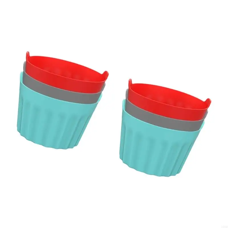 3/6/9 قطعة مقاومة للحرارة سيليكون أكواب الخبز آمنة الهواء القلي آلة الملحقات غير لاصقة قابلة لإعادة الاستخدام قوالب سهلة الإصدار