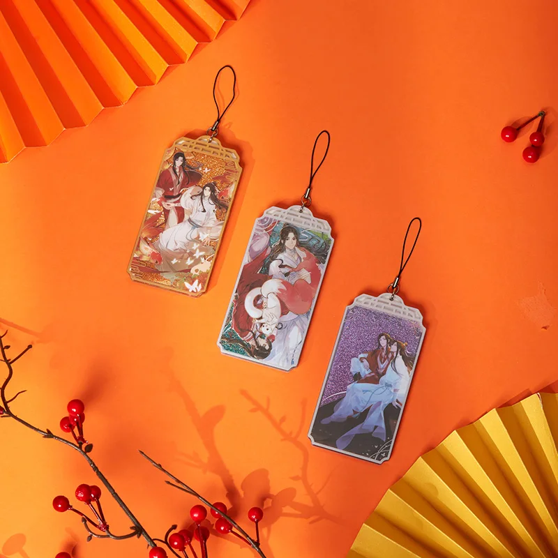 Anime Tian Guan Ci Fu TGCF Acrylic quicksand ornaments Keychain  Pendant Character anime peripheral gift