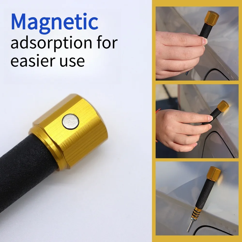 

4pcs Magnetic Auto Body Straightening Pen Set - Paint-Free Sheet Metal Repair Tool for Hail Dent & Ding Removal