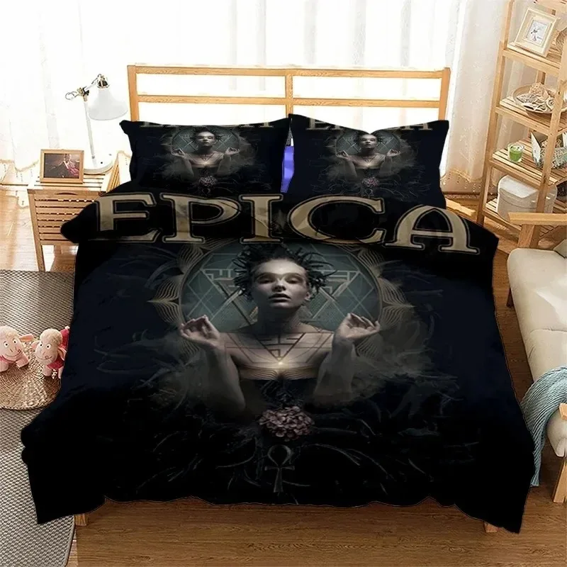 phechion EPICA 3D Print Bedding Set Duvet Covers Pillowcases One Piece Comforter Bedding Sets Bedclothes Bed K576