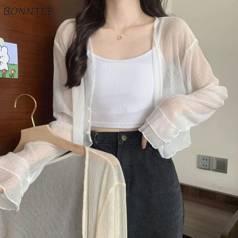 

Jackets Women Casual Breathable Sun-proof Summer New Sheer Hotsweet Popular Female Korean Style Ins Comfort Thin Simple Gentle