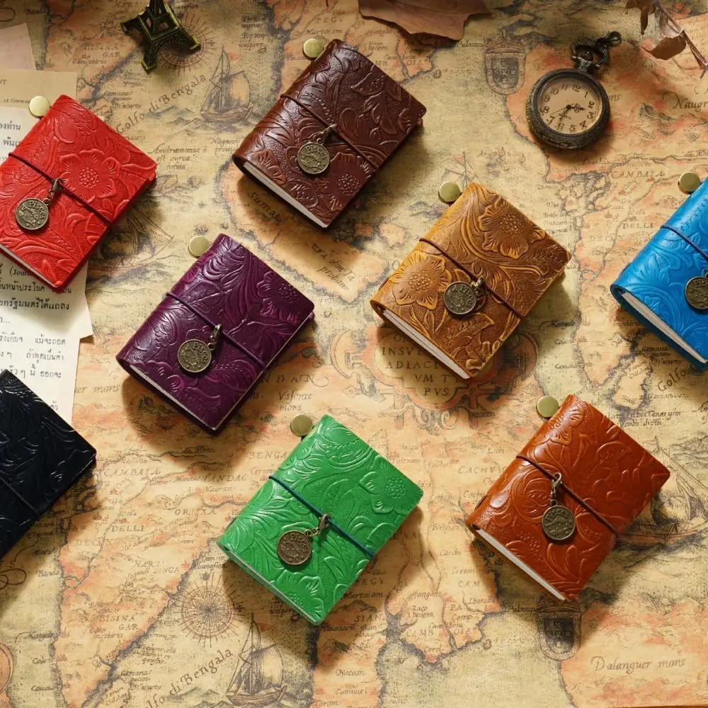 Retro Writing Cowhide Cover Sketchbook Sketching Handmade Traveler Notebook DIY Leather Diary Notebook Journal