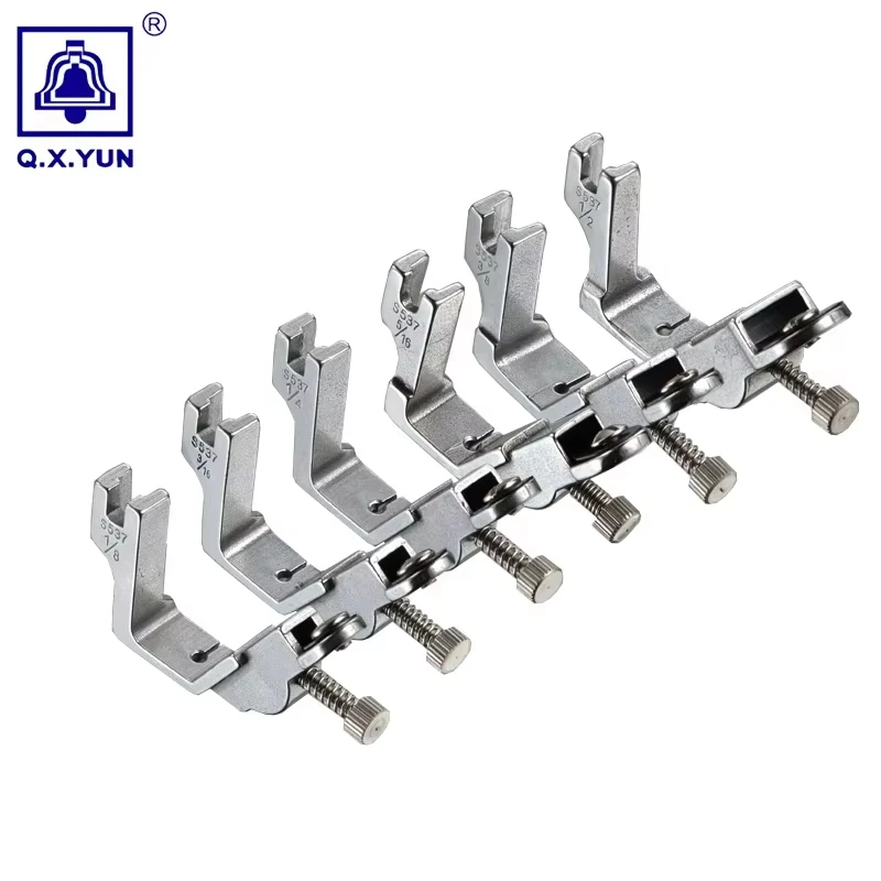 S537 Adjustable Edge Guide Presser Foot for Industrial Sewing Machine, Universal Stop Presser Foot for Flat Sewing Machine