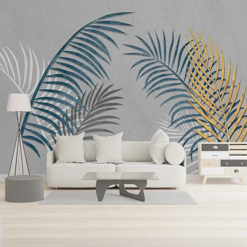 Custom 3D Photo Wallpaper Wall Painting Nordic Modern Tree Leaves Bedroom Restaurant Living Room Decoration Papier Peint Mural