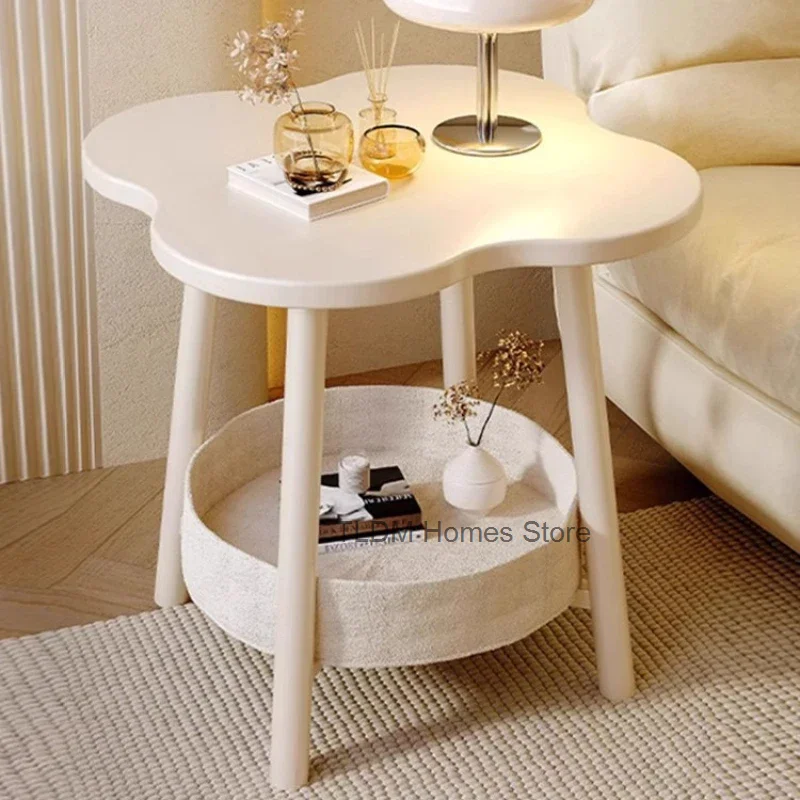 Corner White Nightstands Side Table Filing Cabinets Storage Luxury Bedside Tables Bedroom Nachtkastje Salon Furniture YX50NS