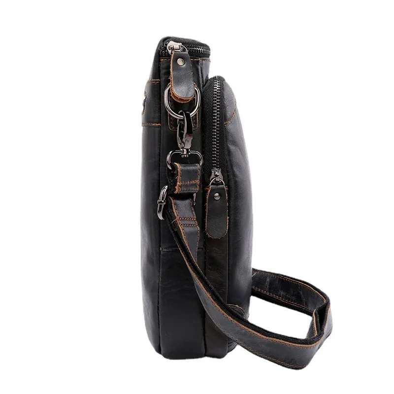 Vintage Genuine Leather Men\'s Crossbody Bag Fashion Cowhide Male Shoulder Bag Business File Messenger Bag сумочка через плечо 가방