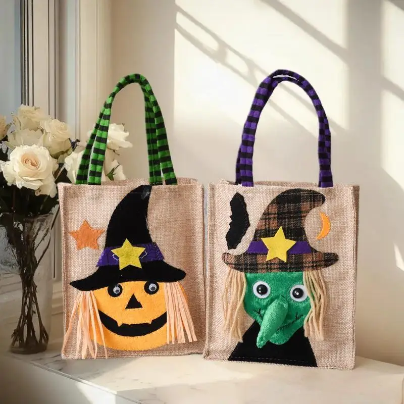 

Halloween Candy and Party Favor Bags with Handles for School Events and Seasonal Decorations.