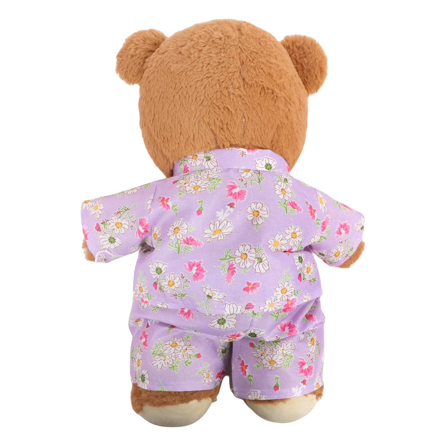 42cm Plush Bear Clothes Cartoon Print Shirt & Shorts Set, Casual Summer Outfit for 16-18 Inch Teddy Bear & Plush Dolls Toy Gift