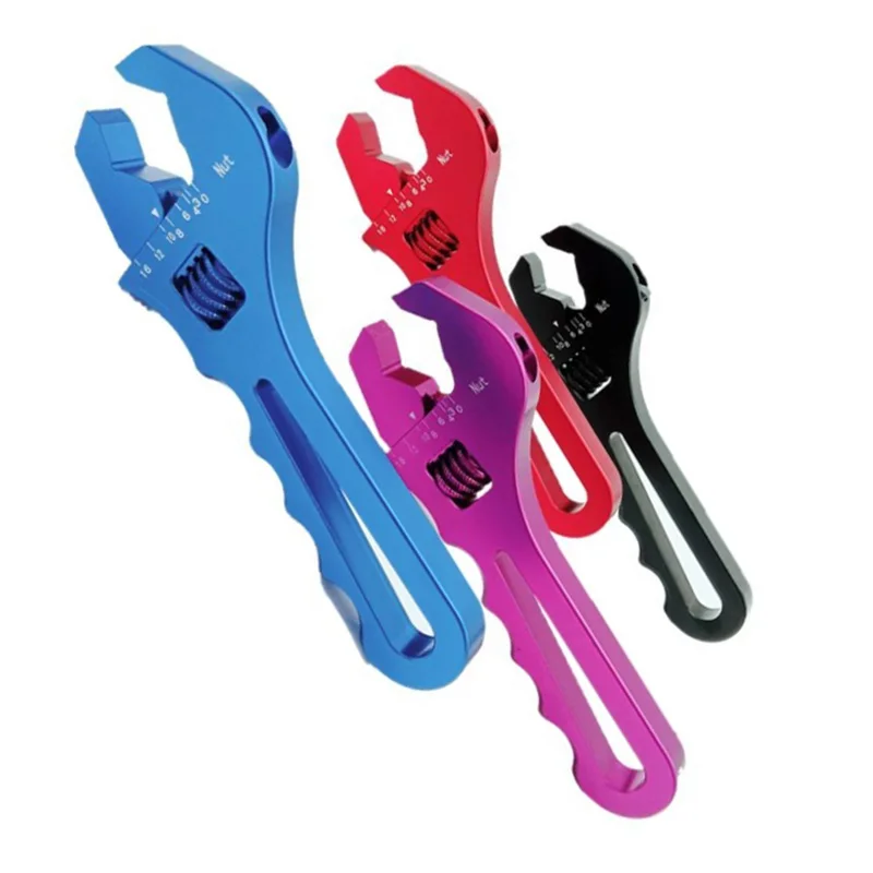 An Hose Fitting Adjustable Wrench Spanner Lightweight Aluminum 3AN-16AN Removal Wrench For Auto Part