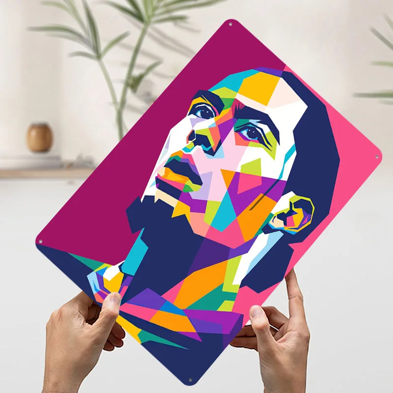 Virgil Van Dijk ملصق معدني علامات معدنية جدار الفن المرآب الديكور في المنزل مخصص تين تسجيل للديكور المنزل رجل الكهف الرجعية