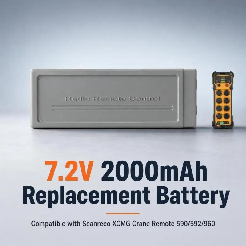 New Replacement Battery 7.2V 2000mAh Type 590 592 960 Compatible with Scanreco XCMG Crane Remote Controller