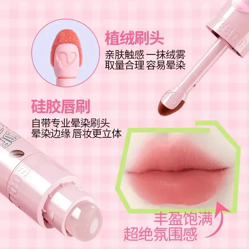 VEECCI Mist Lippencreme, Lippenglasur, matt, befeuchtet, langanhaltend, antihaftbeschichtet, Lippenschlamm, nackt, Studenten-Lippenstift, Make-up, Schönheitskosmetik