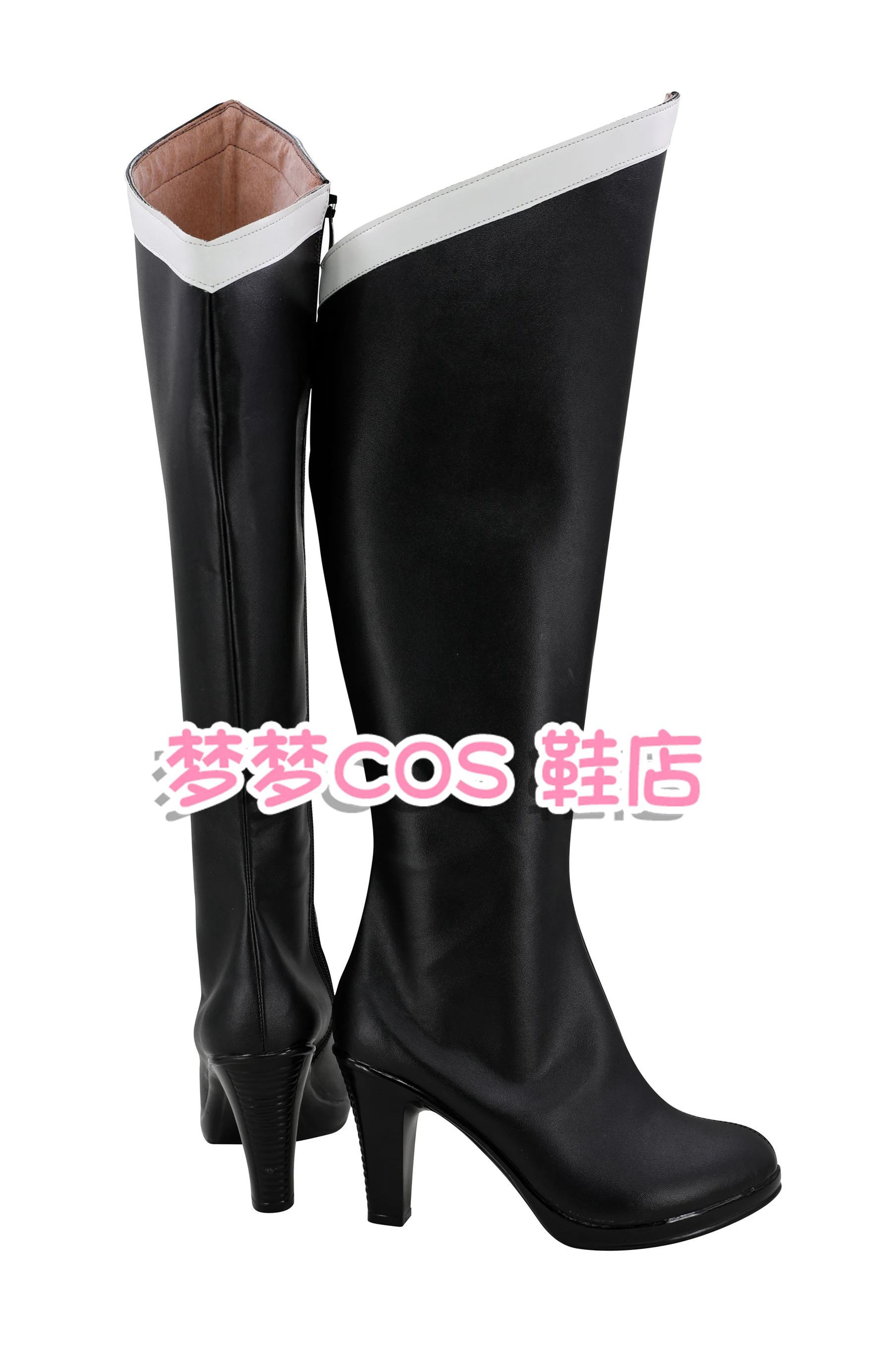 Anime Sailor Pluto Meiou Setsuna Trista Meioh Buty Cosplay Czarne Botki Halloween Wysokie Obcasy Szyte na Miarę