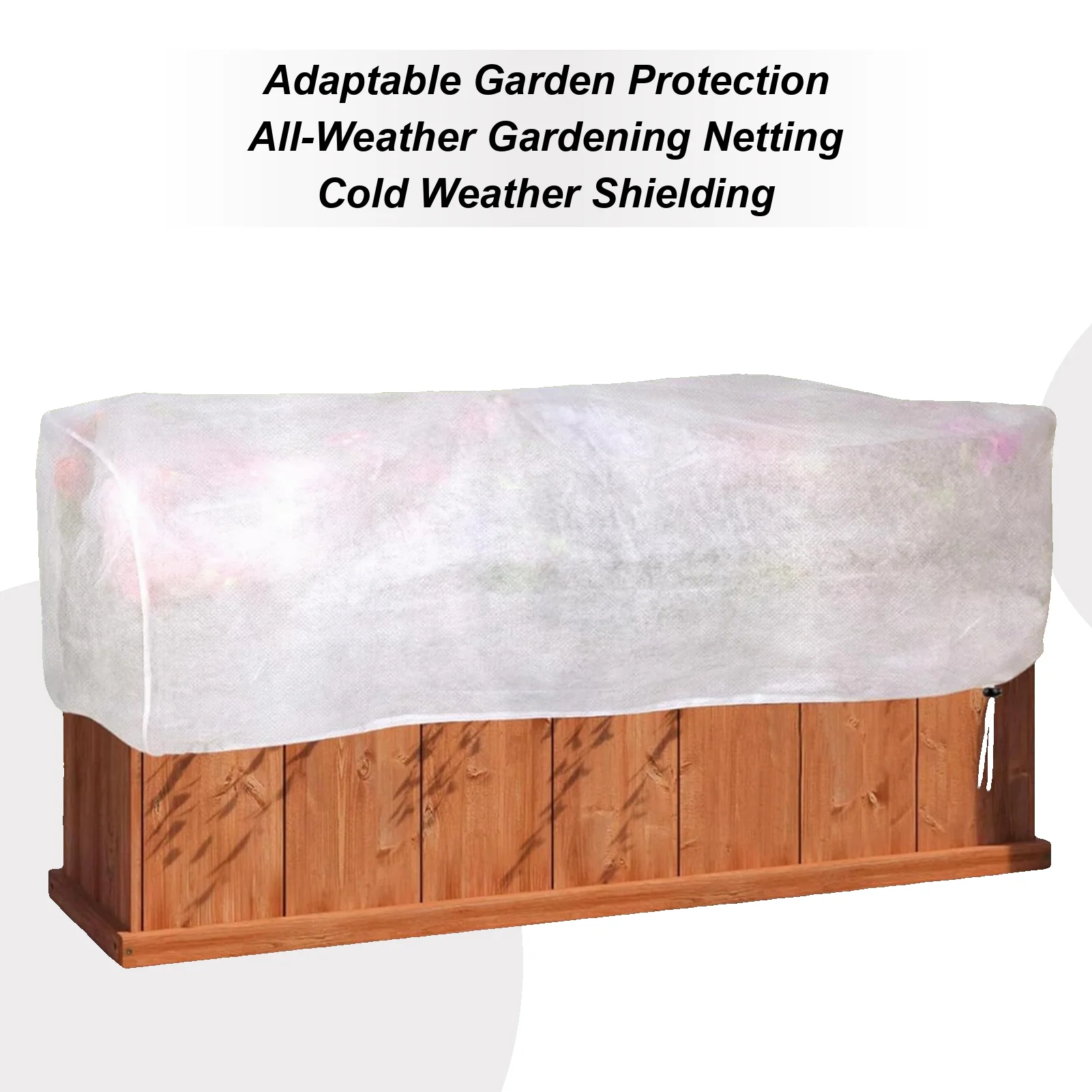 Raised Bed Cover Raised Bed Bird Netting Barrier Screen With Drawstring Freeze Protection Frost Blanket Cloth Mesh Barrier