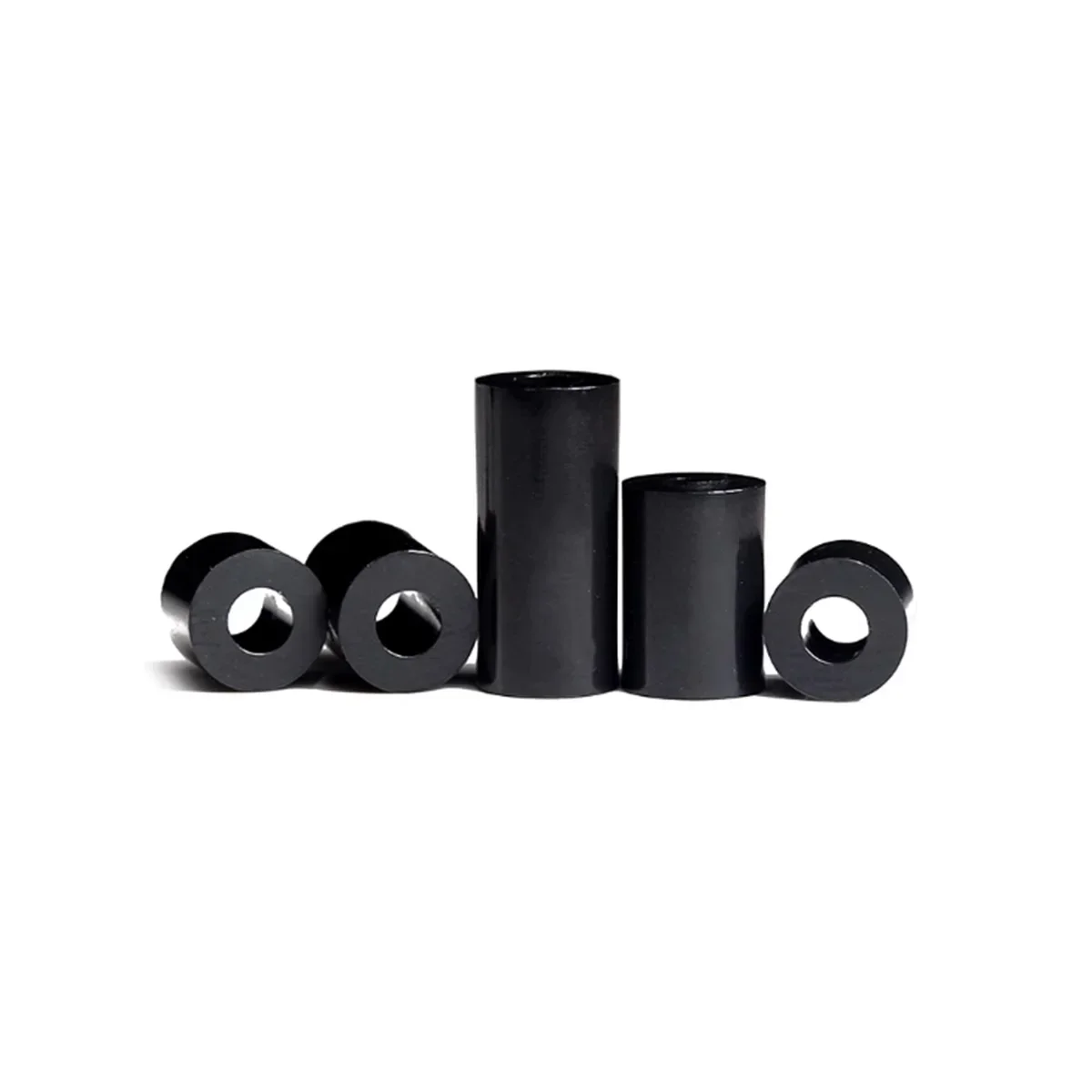 Black ABS Plastic Straight Column Isolation Insulation Gasket Hollow Thickened Screw Sleeve Gasket M10 M12