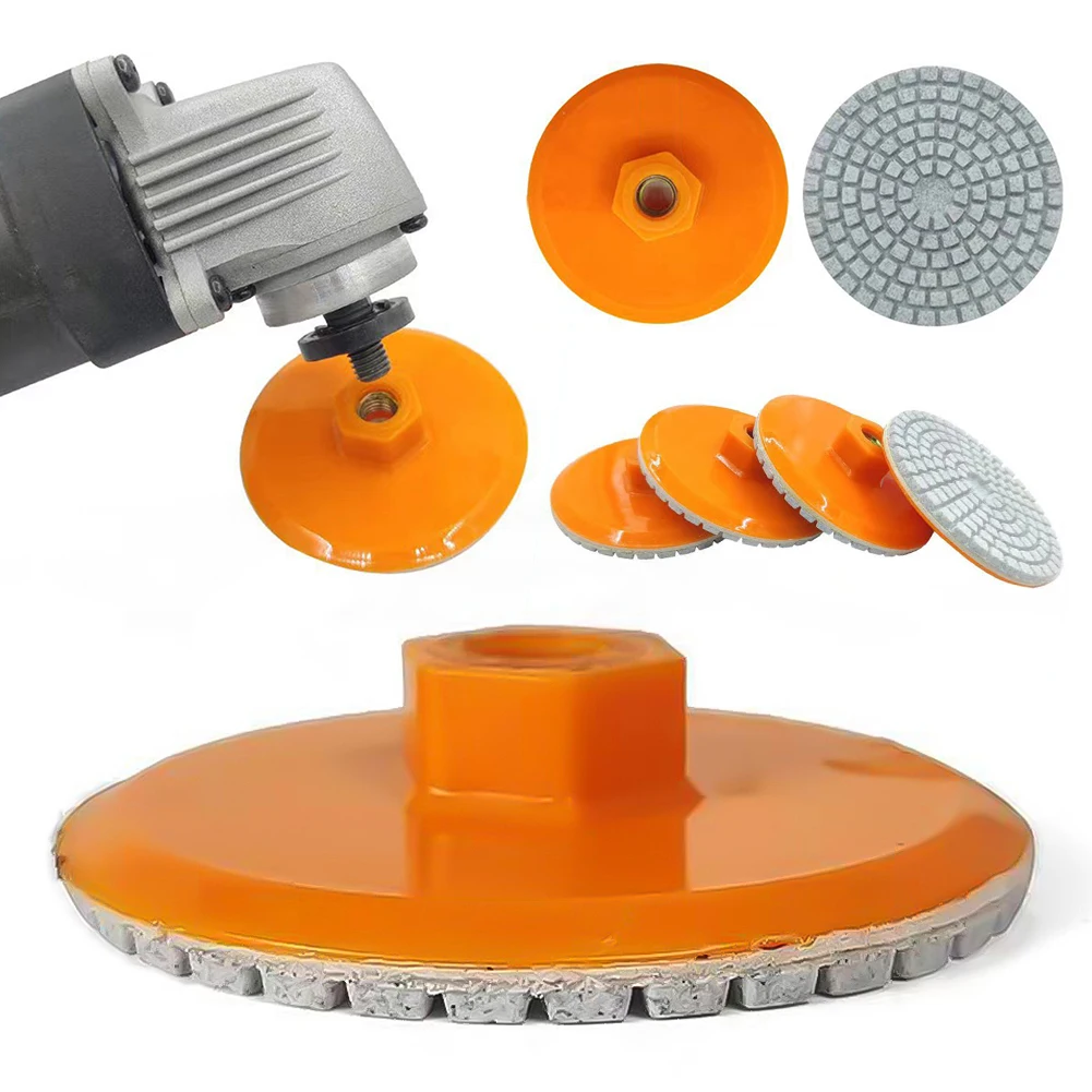 

80 мм 3-дюймовый влажный и сухой полированный диск с зернистостью 150-1000 Алмазный абразивный инструмент M10 Полировальная подушечка для бетона, мрамора, камня, столешницы, кварца