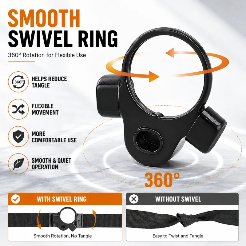 Anti‑Wear Alloy Connecting Ring Quick Disconnect Swivel Buckle Multi‑Scene Outdoor Use Hardware Accessory Black Sand Tone