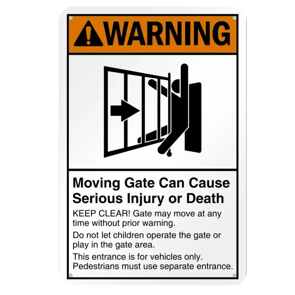 2pcs/4pcs Warning Metal Sign 