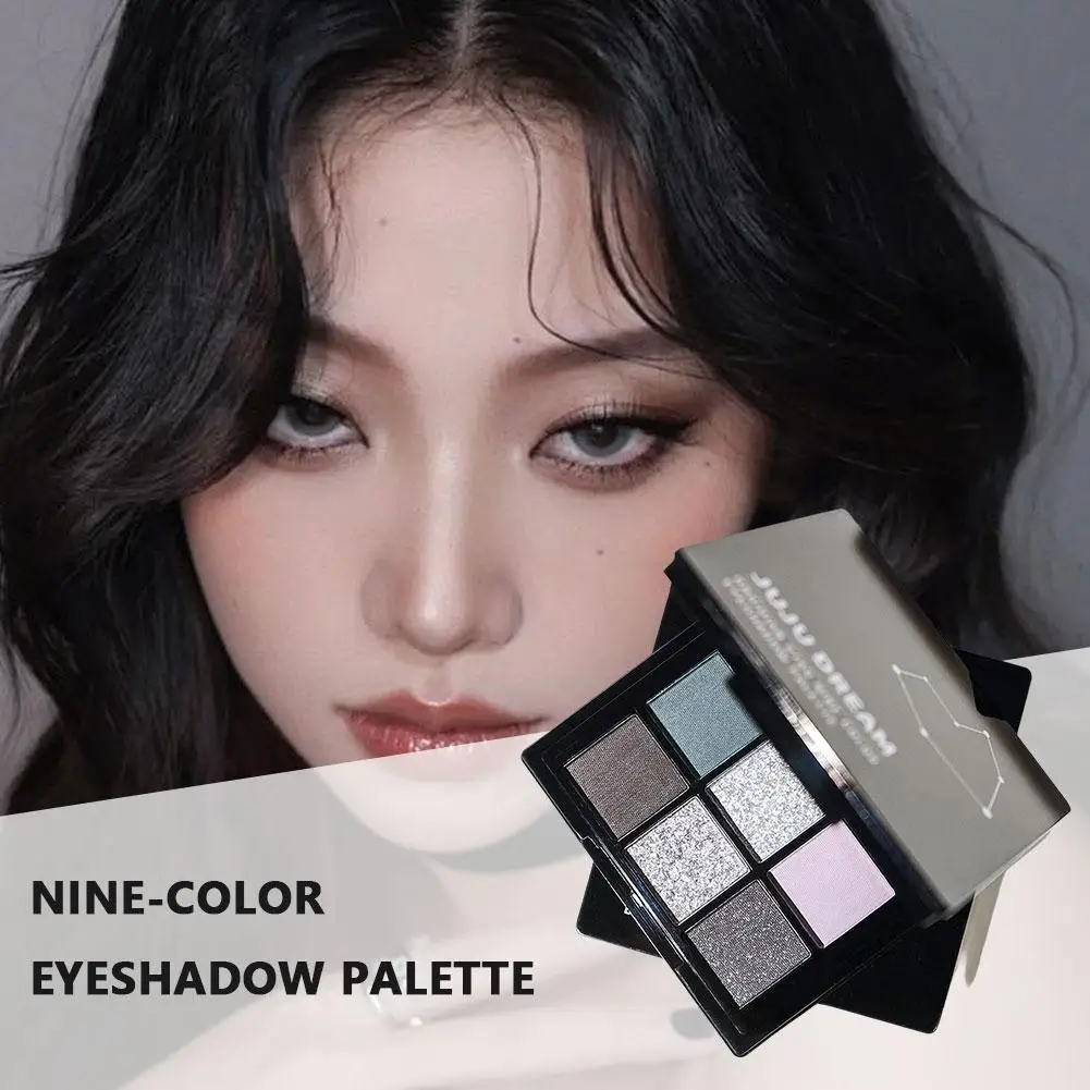 Nine-color Eye Shadow Plate Black Light Star Smoky Women Black Eye Dark Makeup Makeup Dark Shadow Cosmetics Eye T0f4