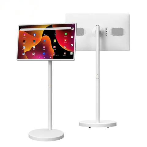 32 Inch Android 15 Smart TV, 6G+128G Floor Stand Tablet with Remote Controller, 2K Camera Video Call, Inbuilt 148W Battery Power