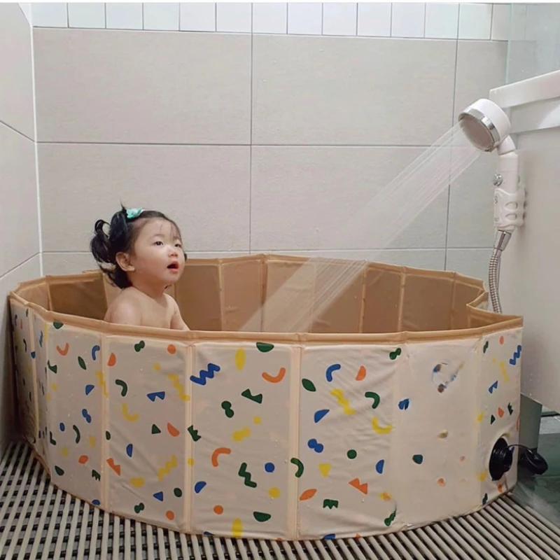 INS Baby Ocean Ball-piscina seca plegable portátil para niños, valla para el hogar, juguete para piscina, parque infantil de jardín de verano con burbujas para interiores