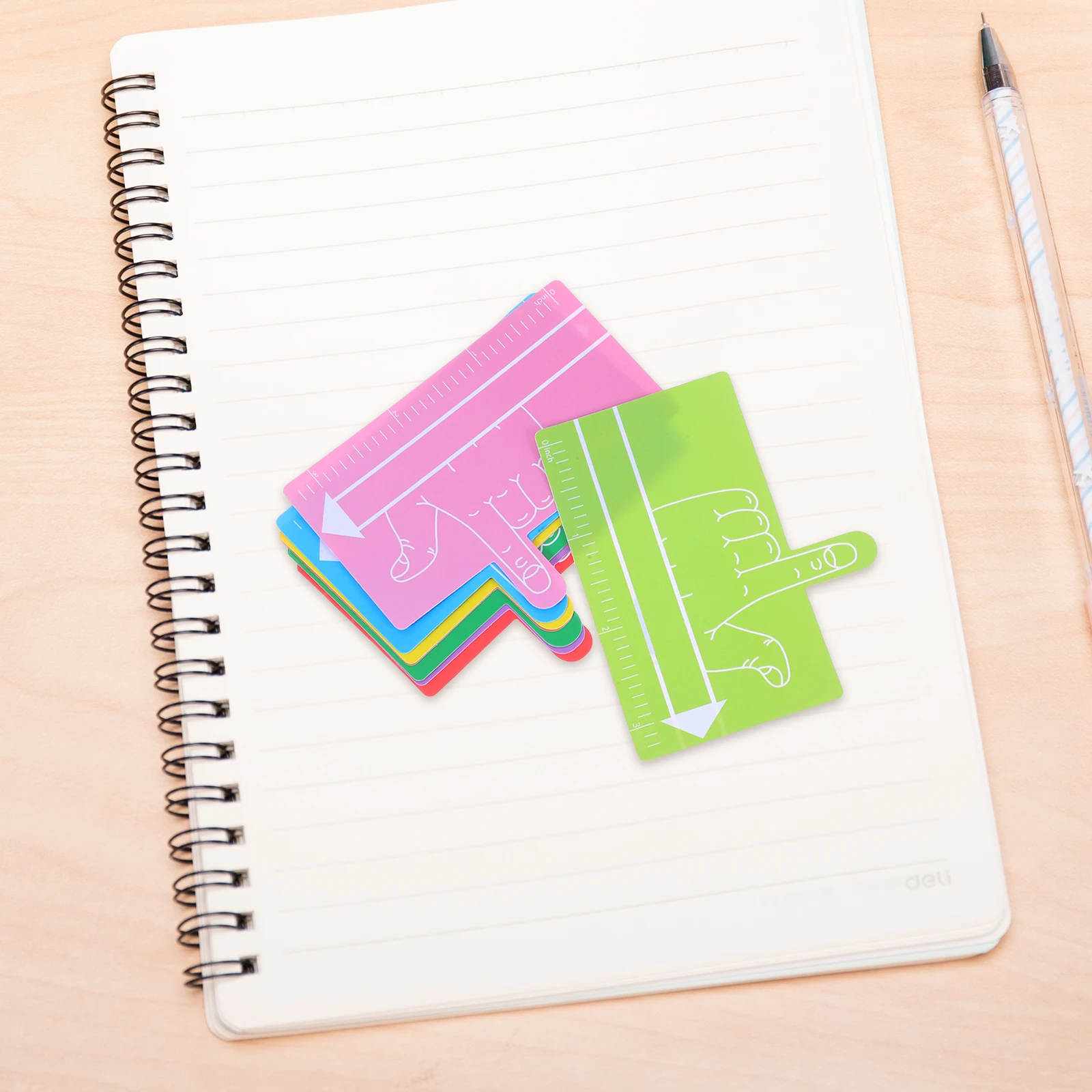 

16pcs Handwriting Tool Bookmark Kids Reading Guide Finger Spacer Educational Bookmarks Strips Plastic Multi-functional Dyslexia