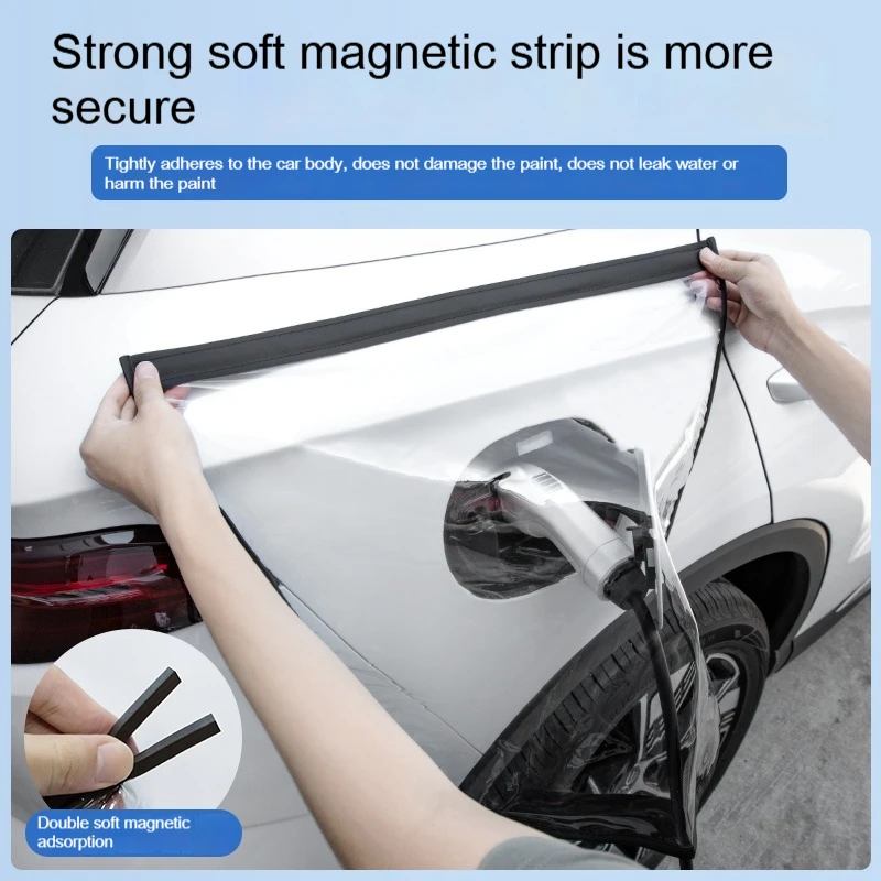 Waterproof Dust‑Proof EV Charger Rain Shield Universal Electric Car Charging Port Protective Cover with Black White Colors