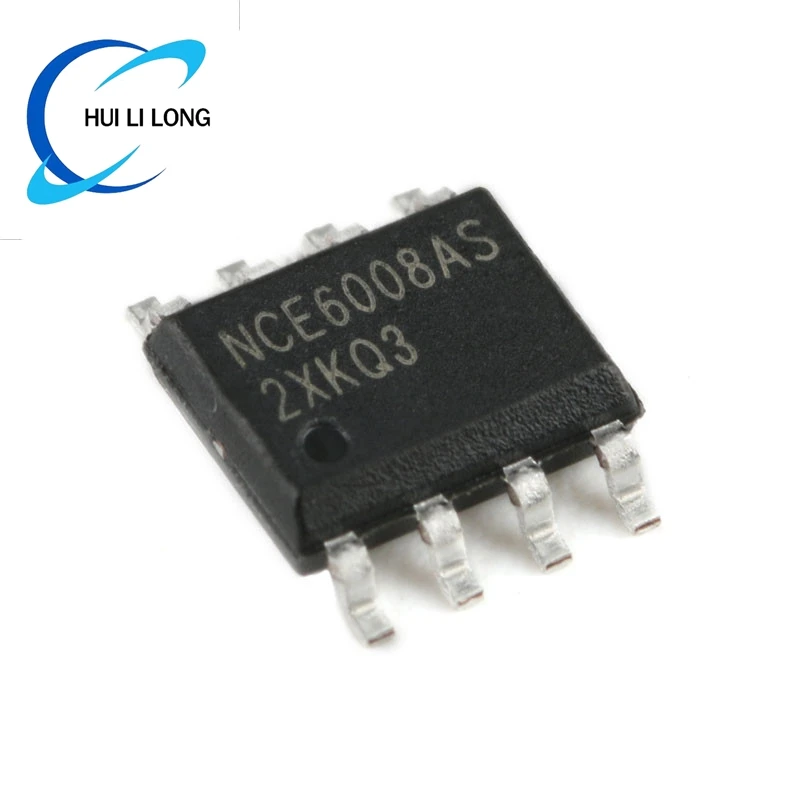 Transistor à effet de champ MOS à canal N, puce IC, nouveau, original, NCE6008AS, SOP-8, NCE6008, NCE 6008, 6008AS, SOP8, 60V, 8A, 10 pièces par lot