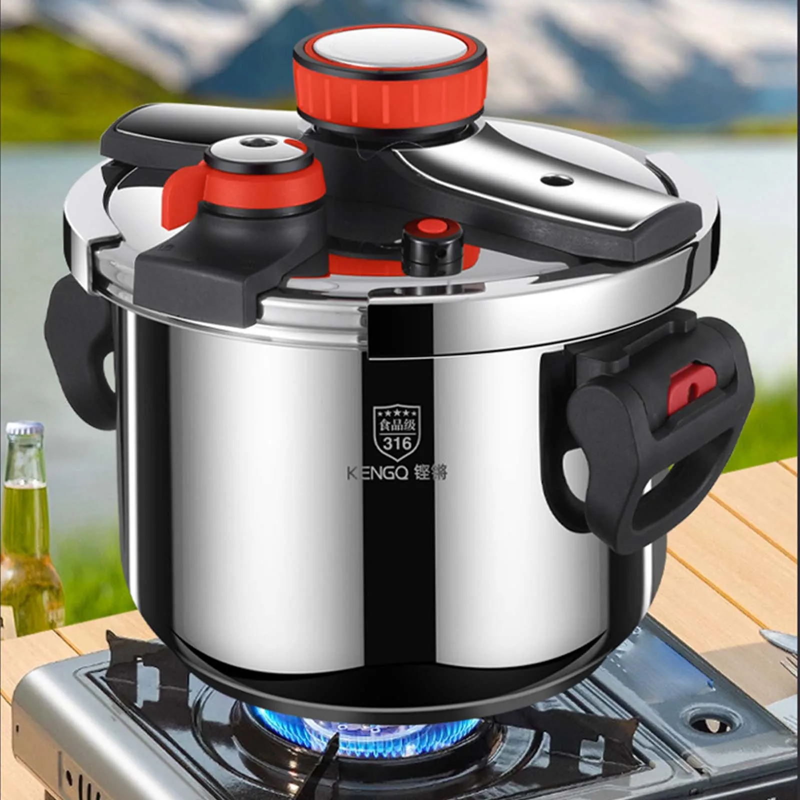 Pressure Cooker Safe Lock for All Hob Types Pressure Canner Deep Pressure Pan for Kitchen Commercial Camping Outdoor Household