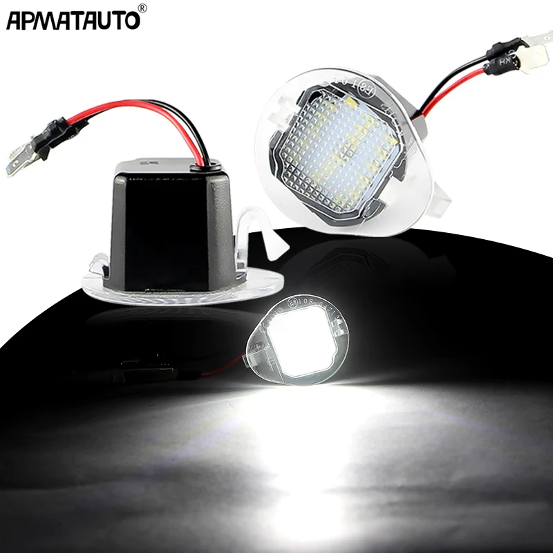2PCS Error Free Led Under Side Mirror Puddle Light White Bulb For Jeep Grand Cherokee 2014-2020 Welcome Lamp Car Accessories