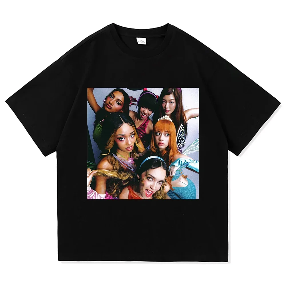 KATSEYE’s New Single Internet Girl Tee Shirt Retro Men/women Kids Clothing Harajuku High Quality Tops Cotton TShirts Vintage