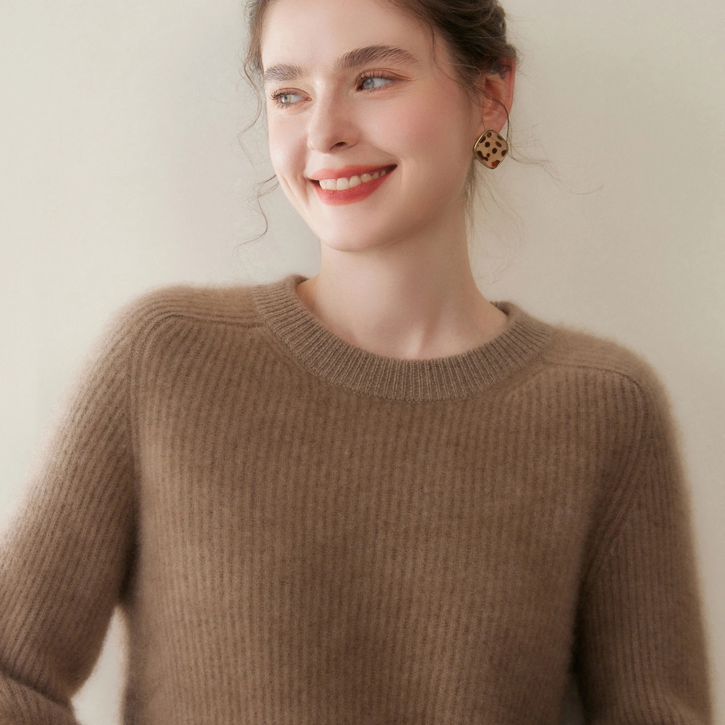 2025 Autumn Winter New 100% Cashmere Sweater Women\'s O-Neck Thicken Warm Sweaters Female Loose Size Knit Pullover Bottoming Tops
