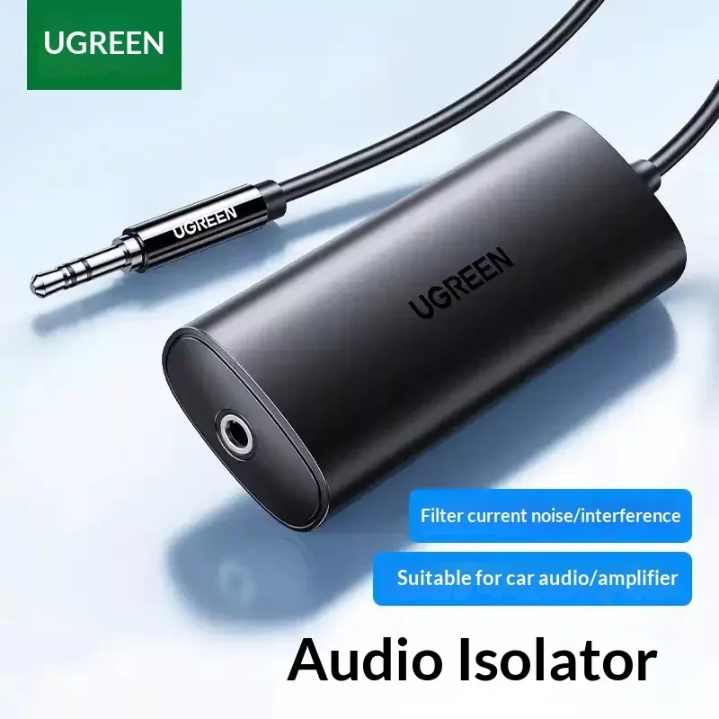 UGREEN CM534 90491 3.5mm Ground Loop Noise Isolator Audio Filter for Car Speaker Headphone