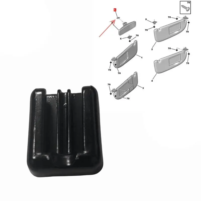 CYL-Car Interior Rearview Mirror Base 815542 for  206 207 307 407 Citroen C2 C6 Picasso ZX AX Car Spare Parts Parts