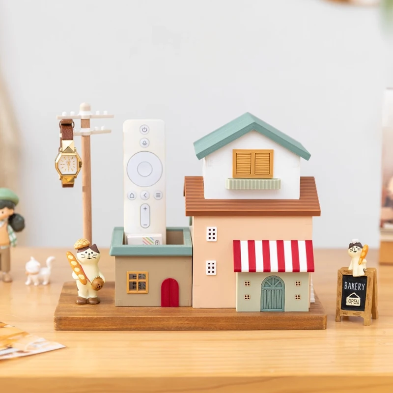 

Копилка в форме мультяшного дома, креативная японская архитектурная модель, ящик для хранения, современное украшение для дома Instagram