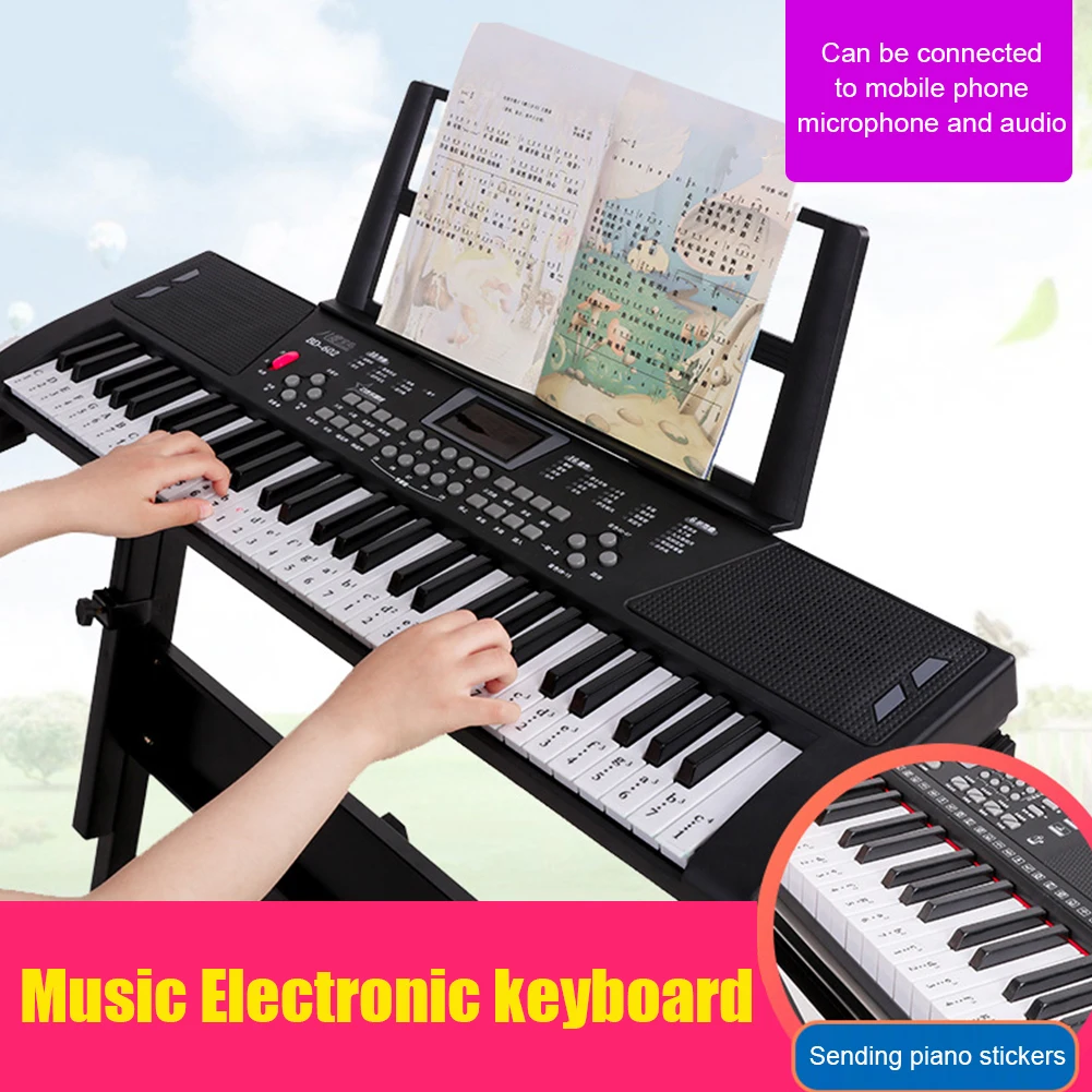 61 Keys USB Digital Keyboard Piano Professional Children\'s Electronic Piano Portable Kid Toy Electronic Organ Musical Instrument